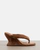 Balenciaga Balenciaga Gaeta velvet wedge thong sandals - 5