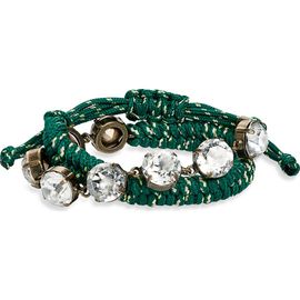 Balenciaga Balenciaga Gala Double Cord Stone Bracelet