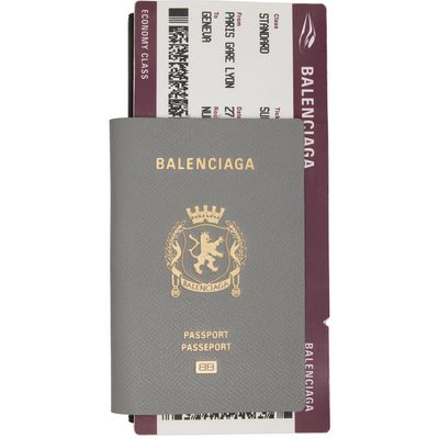 Balenciaga Balenciaga Gray 1 Ticket Passport Long Wallet
