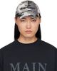 Balenciaga Balenciaga Gray & Black Camo Cotton Ripstop Cap - 1