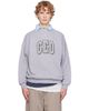 Balenciaga Balenciaga Gray & Blue 'CEO' Team Logo Dry Molleton Shirt Crewneck - 1