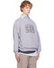 Balenciaga Balenciaga Gray & Blue 'CEO' Team Logo Dry Molleton Shirt Crewneck - 2