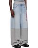 Balenciaga Balenciaga Gray & Blue Paneled Terry Denim Jeans - 2