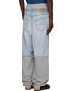 Balenciaga Balenciaga Gray & Blue Paneled Terry Denim Jeans - 3