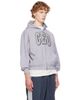 Balenciaga Balenciaga Gray 'CEO' Team Logo Small Fit Zip-Up Hoodie - 2