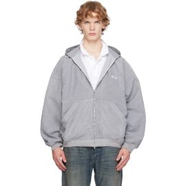 Balenciaga Balenciaga Gray Denim Logo Hoodie