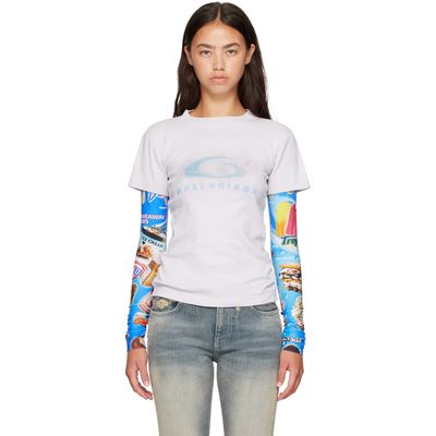 Balenciaga Balenciaga Gray Double Sleeve T-shirt