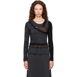 Balenciaga Balenciaga Gray Layered Top