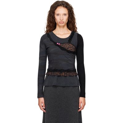Balenciaga Balenciaga Gray Layered Top