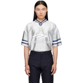 Balenciaga Balenciaga Gray V-Neck Oversized T-Shirt