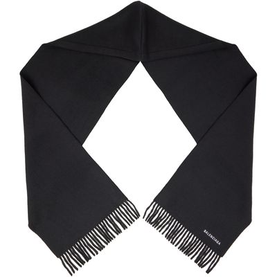 Balenciaga Balenciaga Gray Wool Hooded Scarf