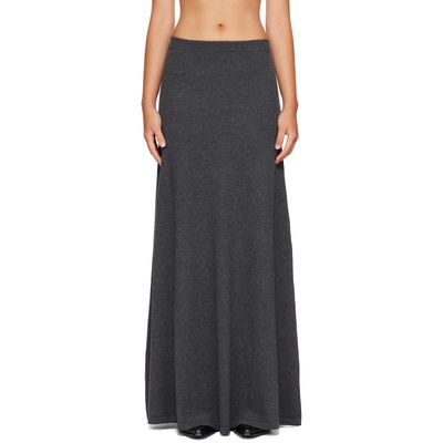 Balenciaga Balenciaga Gray Wool Maxi Skirt