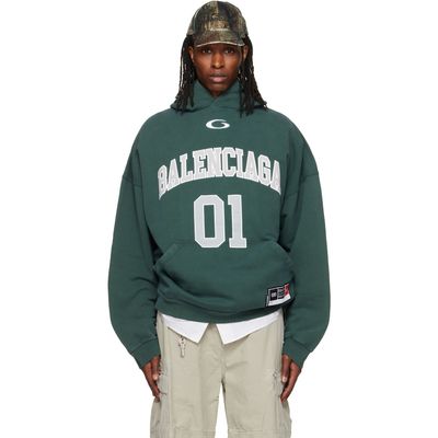 Balenciaga Balenciaga Green Basketball Large Fit Hoodie