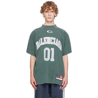 Balenciaga Balenciaga Green Basketball Oversized T-shirt