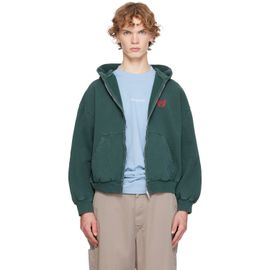 Balenciaga Balenciaga Green Laurel Classic Zip-Up Regular Fit Hoodie