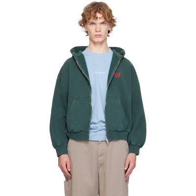 Balenciaga Balenciaga Green Laurel Classic Zip-Up Regular Fit Hoodie