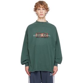 Balenciaga Balenciaga Green Logo L/S Large T-shirt