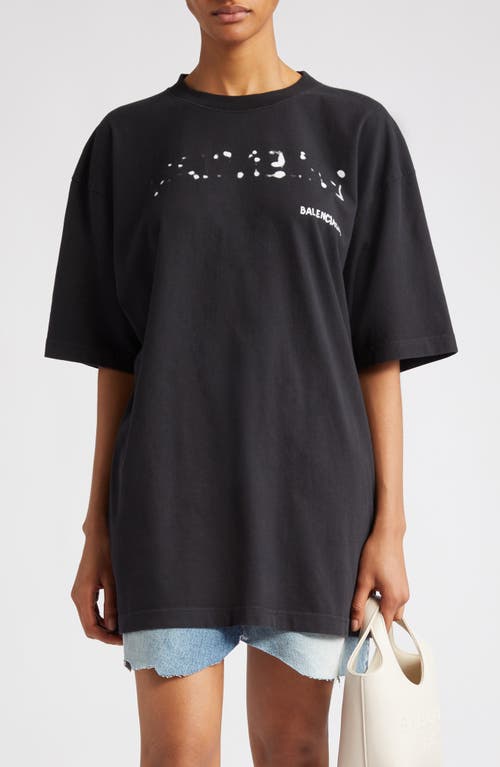 Balenciaga Balenciaga Hand Drawn Logo Oversize Cotton Graphic T-Shirt