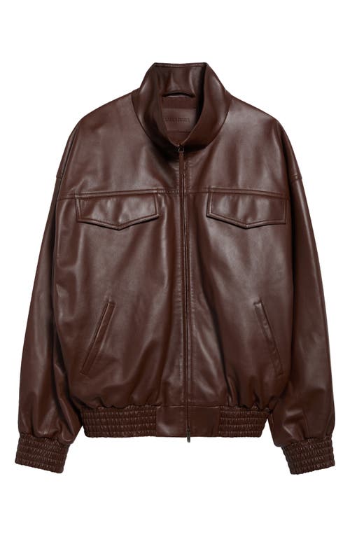 Balenciaga Balenciaga High Collar Leather Bomber Jacket