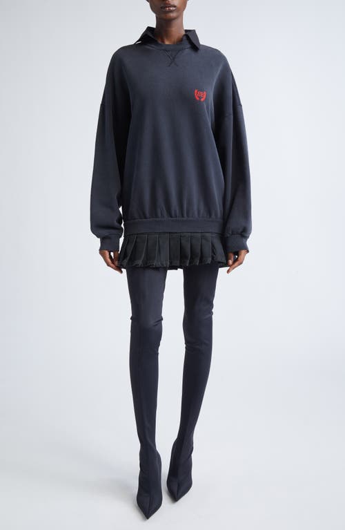 Balenciaga Balenciaga Hybrid Long Sleeve Cotton Sweatshirt Minidress
