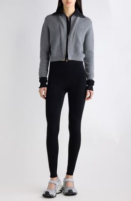 Balenciaga Balenciaga Hybrid Wool Blend Zip Up Cardigan