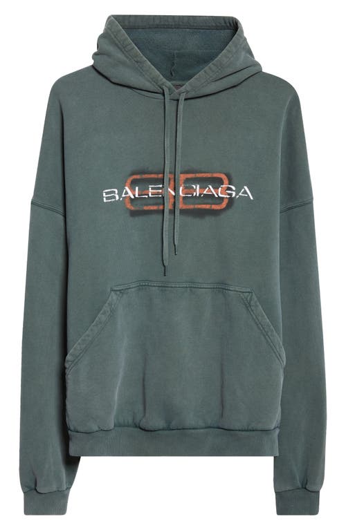 Balenciaga Balenciaga Large Fit BB Icon Stencil Graphic Hoodie