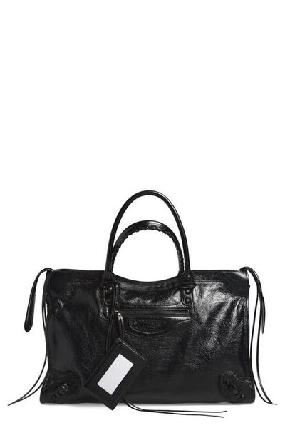 Balenciaga Balenciaga Large Le City Arena Leather Satchel