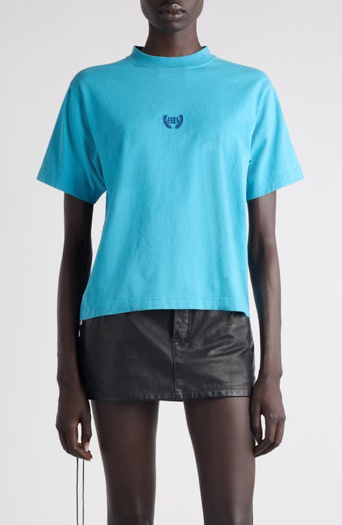 Balenciaga Balenciaga Laurel Embroidered Boxy Dry Jersey T-Shirt