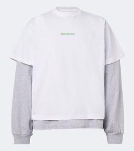 Balenciaga Balenciaga Layered cotton jersey T-shirt