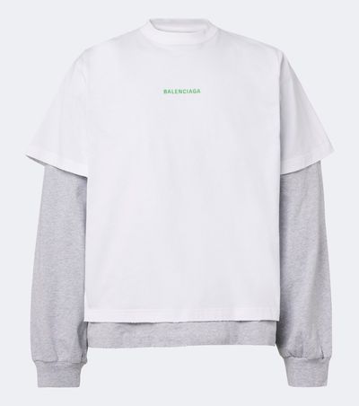 Balenciaga Balenciaga Layered cotton jersey T-shirt
