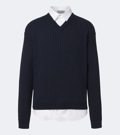 Balenciaga Balenciaga Layered ribbed-knit cotton sweater