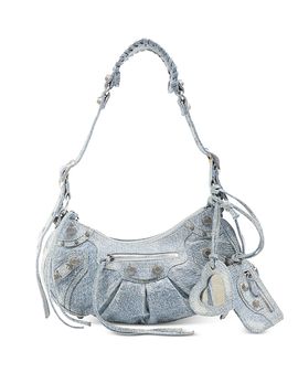 Balenciaga Balenciaga Le Cagole Mini Shoulder Bag Denim With Rhinestones