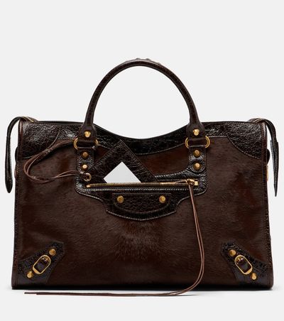 Balenciaga Balenciaga Le City Medium calf hair top-handle bag