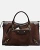 Balenciaga Balenciaga Le City Medium leather-trimmed suede top-handle bag - 1