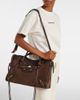 Balenciaga Balenciaga Le City Medium leather-trimmed suede top-handle bag - 2