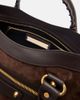 Balenciaga Balenciaga Le City Medium leather-trimmed suede top-handle bag - 3