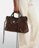 Balenciaga Balenciaga Le City Medium leather-trimmed suede top-handle bag - 7