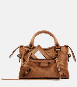 Balenciaga Balenciaga Le City Mini suede top-handle bag