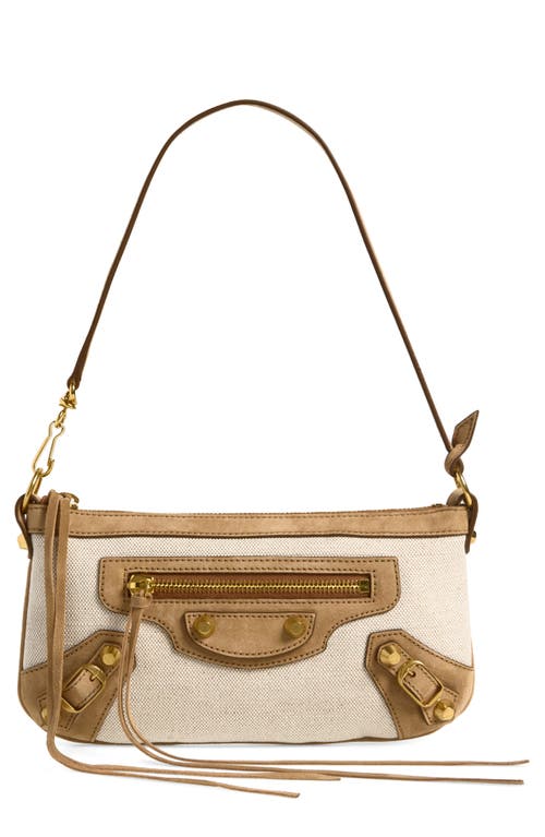 Balenciaga Balenciaga Le City Pouch Canvas & Leather Shoulder Bag