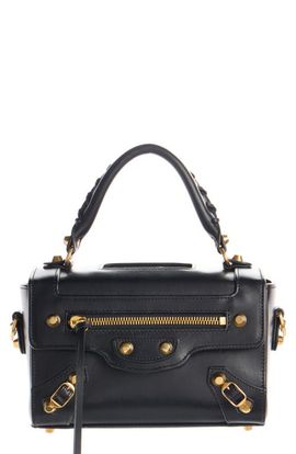 Balenciaga Balenciaga Le City Sleek Box Leather Satchel