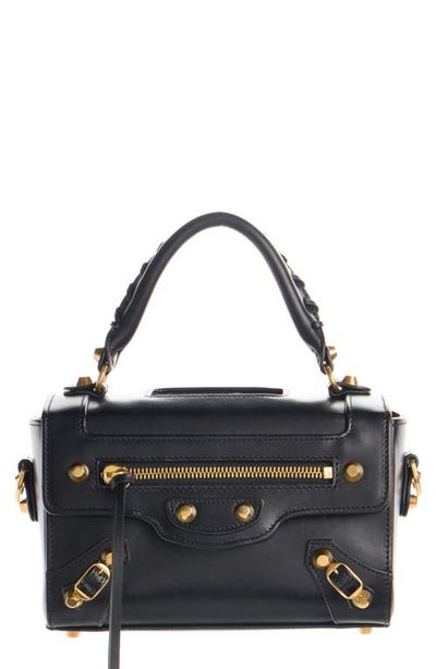 Balenciaga Balenciaga Le City Sleek Box Leather Satchel
