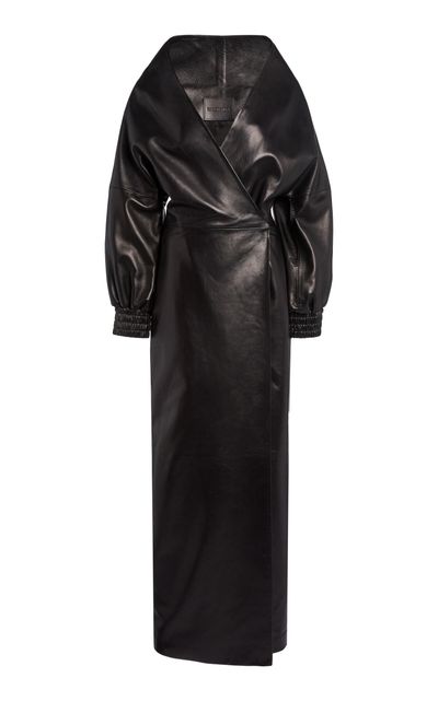Balenciaga Balenciaga Leather Wrap Dress