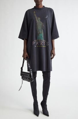 Balenciaga Balenciaga Liberty Graphic T-Shirt Minidress