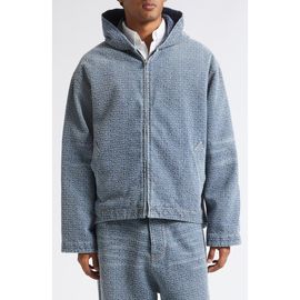 Balenciaga Balenciaga Logo Embroidery Hooded Denim Jacket