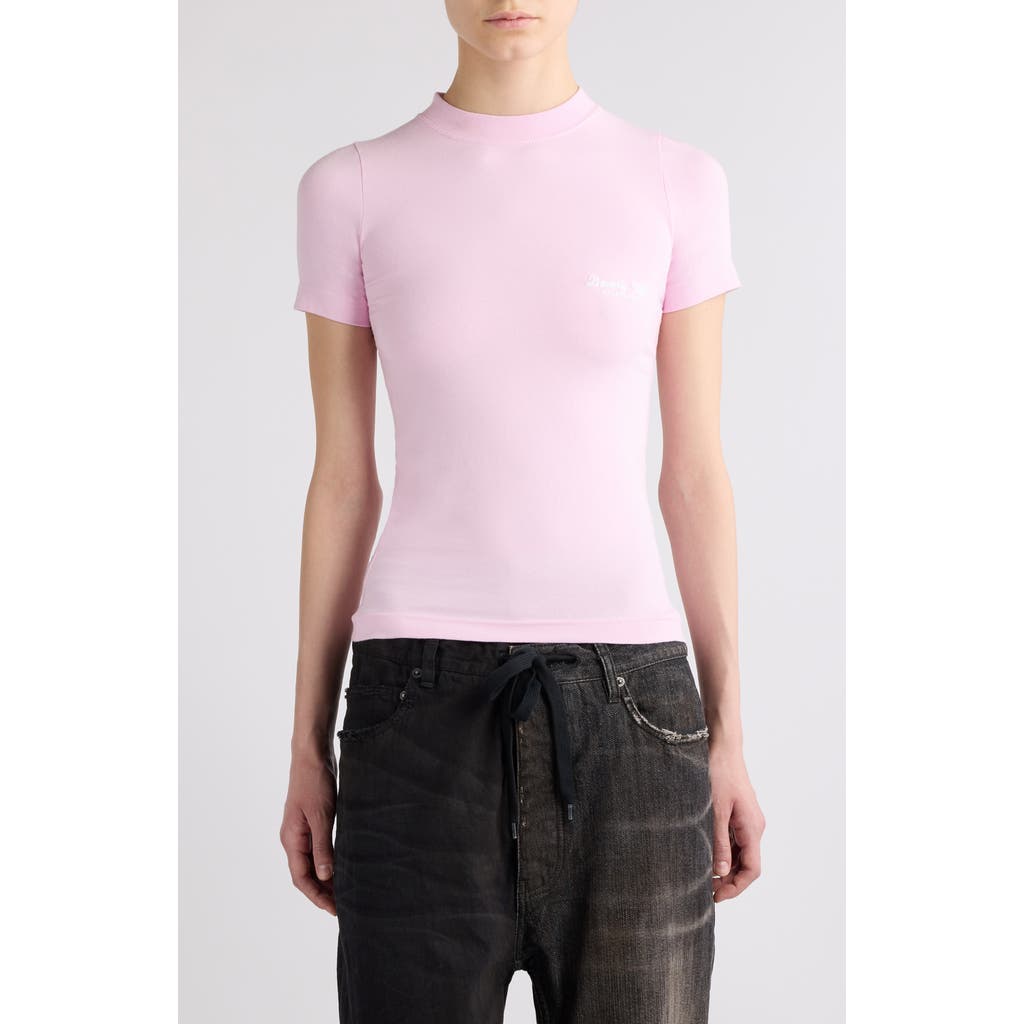 Balenciaga Balenciaga Logo Fitted Stretch Cotton T-Shirt