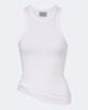 Balenciaga Balenciaga Logo gathered cotton jersey tank top - 1
