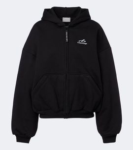 Balenciaga Balenciaga Logo padded cotton zip-up ski hoodie