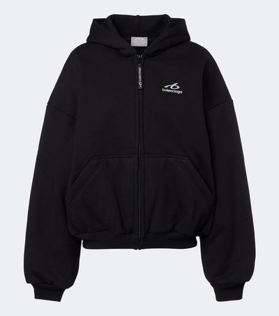 Balenciaga Balenciaga Logo padded cotton zip-up ski hoodie