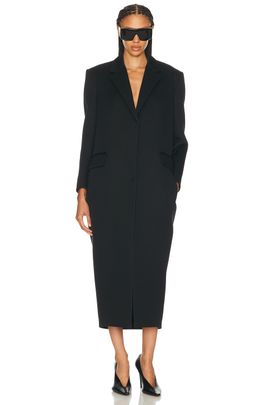 Balenciaga Balenciaga Long Chunky Wool Coat