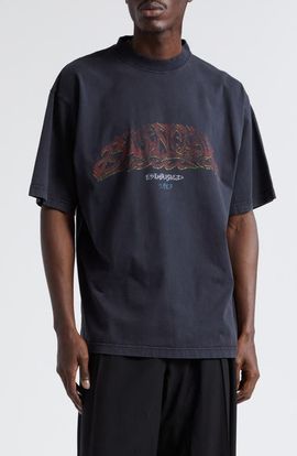 Balenciaga Balenciaga Lunar New Year Dragon Cotton Graphic T-Shirt